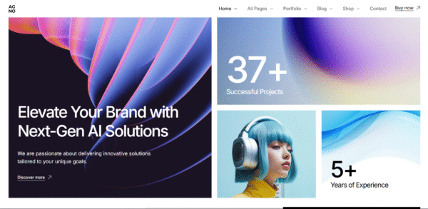 Agno – Creative Portfolio Agency WordPress Theme